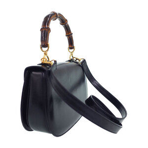 Gucci Top Leather Shoulder Bag Handbag Bamboo Handle